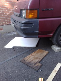 Fitting a home-made sump guard