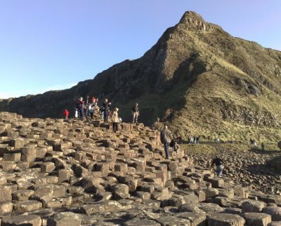 Tourists at the Giant's Causeway